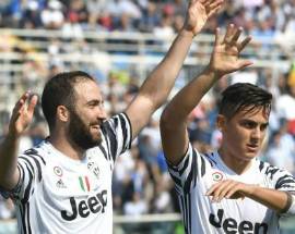 CALCIO: SERIE A, LA JUVE PASSA TRANQUILLA A PESCARA DOPPIETTA DI HIGUAIN, ”ADRIATICO” DA RECORD DI INCASSI
