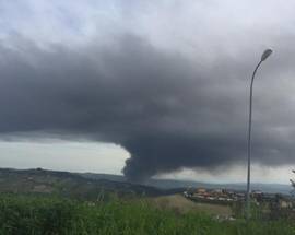 INCENDIO ITALPANNELLI:  RIAPERTA STRADA COMUNALE