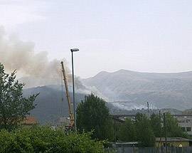 INCENDIO L’AQUILA: EVACUATE FAMIGLIE