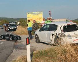 SCONTRO AUTO-MOTO STATALE 17: POLIZIOTTO AQUILANO RESTA IN RIANIMAZIONE