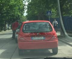 L’AQUILA, MINI TAMPONAMENTO A CATENA IN VIALE DELLA STAZIONE