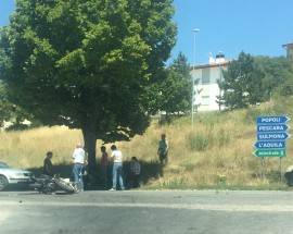 L’AQUILA: INCIDENTE TRA LA SS17  E LA 261 CENTAURO FERITO