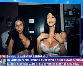 LIVE NON E’ LA D’URSO AL RISTORANTE ABRUZZESE ”LA PECORA NERA”: MAMMA E FIGLIA ”CAMERIERE-SEXY”
