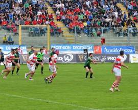 RUGBY: SERIE A, NEROVERDI CEDONO AL CUS GENOVA, DAVANTI AI 6MILA SPETTATORI DELLO STADIO ”FATTORI”