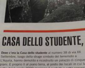 L’AQUILA: ”UN PALAZZO DI 5 PIANI AL POSTO DELLA CASA DELLO STUDENTE”, BUFERA SOCIAL SU L’ESPRESSO