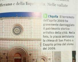 L’AQUILA: ”CHIESA SAN PIETRO A COPPITO”, INVECE E’ LA BASILICA DI COLLEMAGGIO