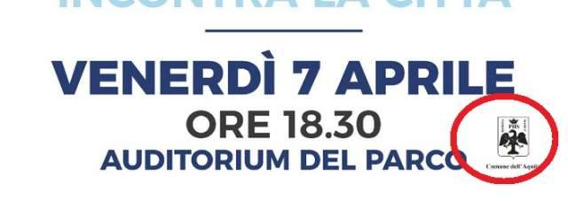 PRIMARIE L’AQUILA: BUFERA SU DI BENEDETTO CHE USA IL LOGO DEL COMUNE SU UN EVENTO