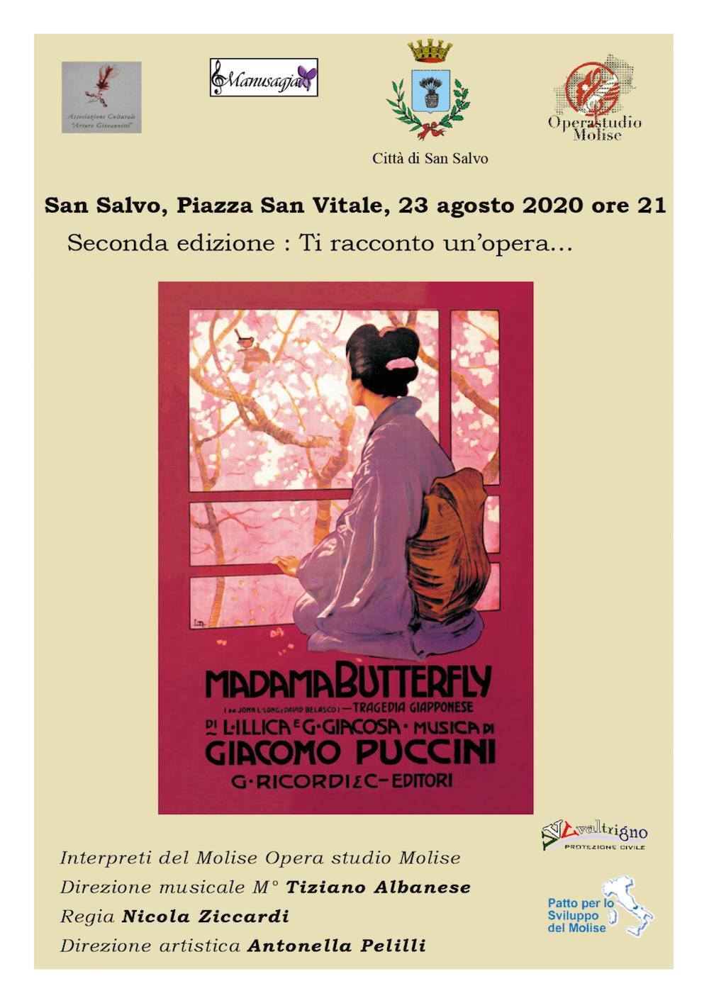 SAN SALVO, IN PIAZZA PROTAGONISTA LA MUSICA LIRICA DI MADAMA ”BUTTERFLY”