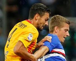 CALCIO: DEL PINTO BENVENUTO IN SERIE A, BENEVENTO SCONFITTO DALLA SAMP, LUI CORRE PIU’ DI TUTTI
