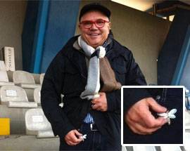 TERAMO CALCIO: CAMPITELLI IRONIZZA SUGLI SPALTI, HA LA FARFALLINA COME BELEN