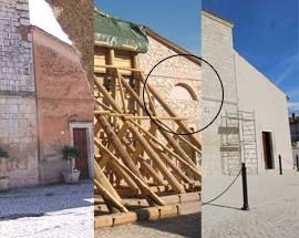 L’AQUILA: IL ”GIALLO” DELLA LUNETTA NEL RESTAURO DELLA CHIESA DI ONNA