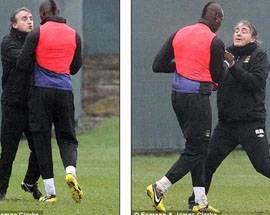 CALCIO: LITE MANCINI-BALOTELLI IN ALLENAMENTO, TABLOID INGLESI SCATENATI