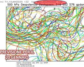 METEO ABRUZZO: PEGGIORAMENTO NEL FINE SETTIMANA, L’INCOMPRENSIBILE ”SVOLTA INVERNALE” 20 GENNAIO