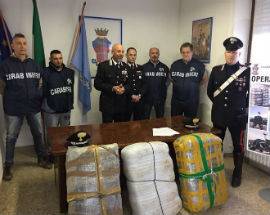 DUE TONNELLATE DI MARIJUANA SEQUESTRATE A FOSSACESIA, VALORE DI 10 MILIONI DI EURO