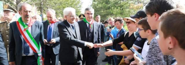 MATTARELLA SUI LUOGHI DELLA BRIGATA MAIELLA NEL 73ESIMO DELLA LIBERAZIONE