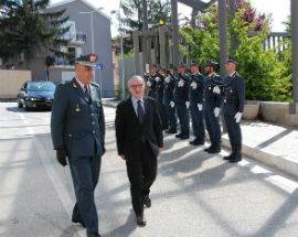 L’AQUILA: PROCURATORE MENNINI IN VISITA AL COMANDO GUARDIA DI FINANZA