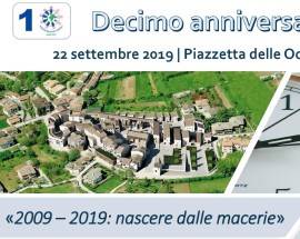 ”NASCERE DALLE MACERIE”, IL DECENNALE DELLA ”PROCIV TEMPERA” E DEGLI ”PSICOLOGI DEI POPOLI ABRUZZO”