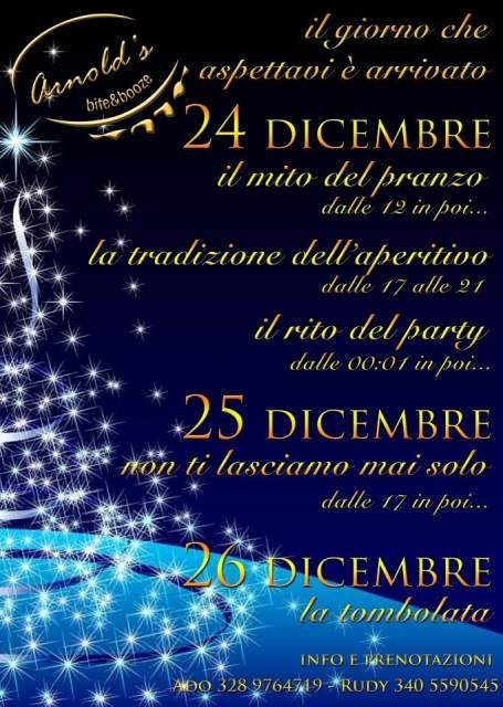 L’AQUILA: NATALE ALL’ARNOLD’S, IL 24 SI RINNOVA LA TRADIZIONE