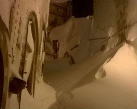 NEVE: SANTO STEFANO DI SESSANIO, CALASCIO E CASTEL DEL MONTE ANCORA ISOLATI
