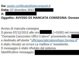 CONCORSINO: MAIL FORMEZ PIENA, IL CURRICULUM TORNA INDIETRO!