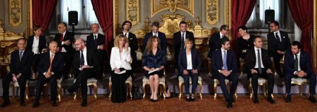 NASCE GOVERNO M5S-LEGA, CONTE E I NEOMINISTRI GIURANO AL QUIRINALE