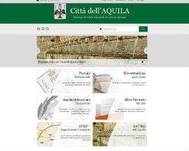 L’AQUILA: RESTYLING PER LA HOME PAGE DEL SITO DEL COMUNE