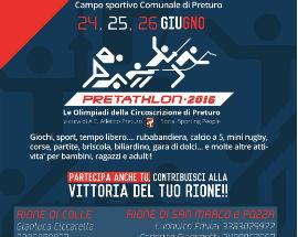 L’AQUILA: IL 24 GIUGNO IL PRETATHLON, LE OLIMPIADI DI PRETURO; SFIDA TRA RIONI