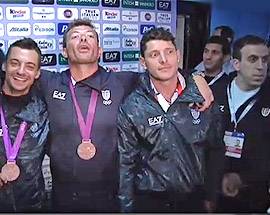 OLIMPIADI: L’INVIATO DI ABRUZZOWEB CON I MEDAGLIATI DELLA SCHERMA