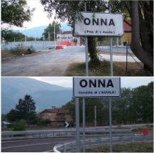 ONNA: DA FRAZIONE A LOCALITA’, SUI CARTELLI STRADALI PAESE DECLASSATO