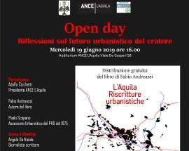 L’AQUILA: OPEN DAY ANCE, ”RISCRITTURE E RIFLESSIONI SUL FUTURO URBANISTICO DEL CRATERE”