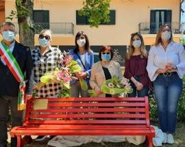 SCOPPITO: LA PRIMA PANCHINA ROSSA DOPO LOCKDOWN, PEZZOPANE, ”IN CAMPO CONTRO LA VIOLENZA”