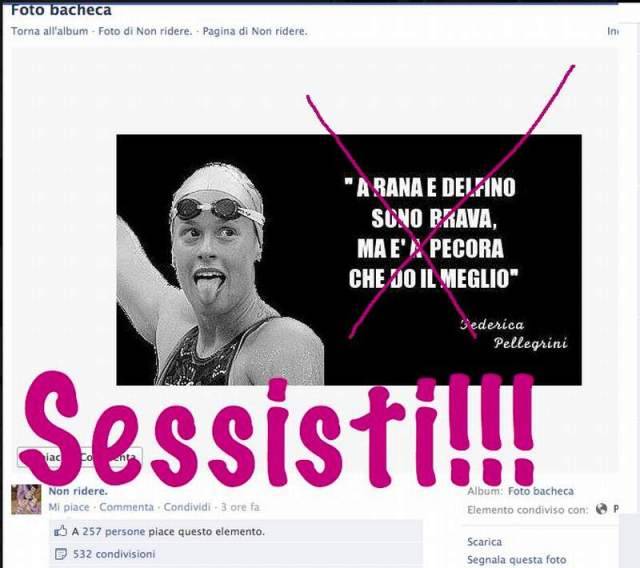 PELLEGRINI PRESA IN GIRO SU FACEBOOK: UTENTI INFURIATI, ”COMMENTI SESSISTI”