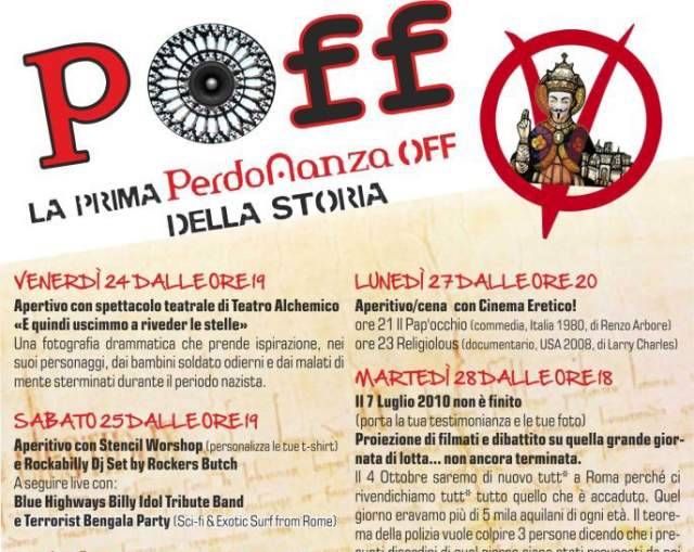 PERDONANZA: L’ALTERNATIVA ”OFF”,  CULTURA E MUSICA  ”CON POCHI SPICCI”