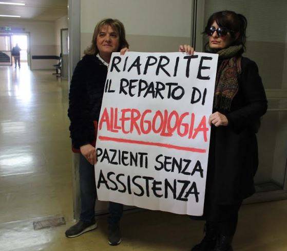 OSPEDALE PESCARA: MOBILITAZIONE PER RIAPERTURA REPARTO ALLERGOLOGIA