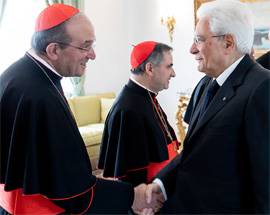 IL CARDINALE GIUSEPPE PETROCCHI RICEVUTO AL QUIRINALE DA MATTARELLA