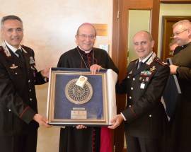 L’AQUILA: IL CARDINALE PETROCCHI  IN VISITA AL COMANDO DEI CARABINIERI