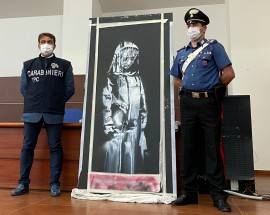 BATACLAN: PORTA BANKSY RITROVATA IN ABRUZZO, ”AL MOMENTO NESSUN FERMO”