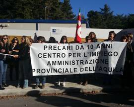 L’AQUILA: PRECARI PROVINCIA, COI SINDACATI SI PUNTA A EMENDAMENTO
