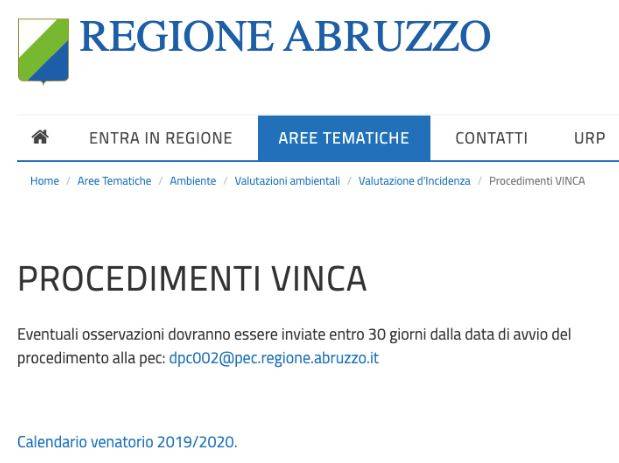 CACCIA: SOA, ”REGIONE PROPONE APERTURA  15 SETTEMBRE NONOSTANTE IL TAR”