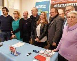 REGIONALI: PRESENTATA LA LISTA PROGRESSISTI CON LEGNINI-SINISTRA ABRUZZO