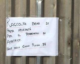 TERREMOTO CENTRO ITALIA: ALL’AQUILA RACCOLTA DI BENI DI PRIMA NECESSITA’