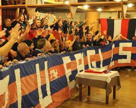 CALCIO: L’AQUILA; RED BLUE EAGLES, 35 ANNI DI PASSIONE ROSSOBLU’