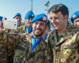 LIBANO: RENZI VISITA CONTINGENTE UNIFIL GUIDATO DAGLI ALPINI AQUILANI