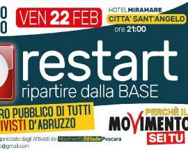 PESCARA: MOVIMENTO 5 STELLE, PROGETTO RESTART, ”RIPARTIRE DALLA BASE”