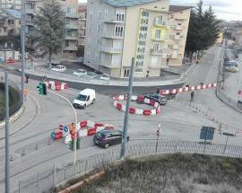 MESSA IN SICUREZZA STRADE L’AQUILA: NUOVA ROTATORIA A SANTA BARBARA