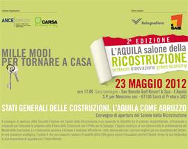 L’AQUILA: SALONE RICOSTRUZIONE; BILANCIO POSITIVO, TANTI VISITATORI