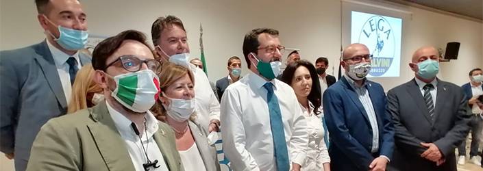 ”DA CONTE CHIACCHIERE, ABRUZZO MODELLO” SALVINI TORNA  ALL’AQUILA, INAUGURATA SEDE