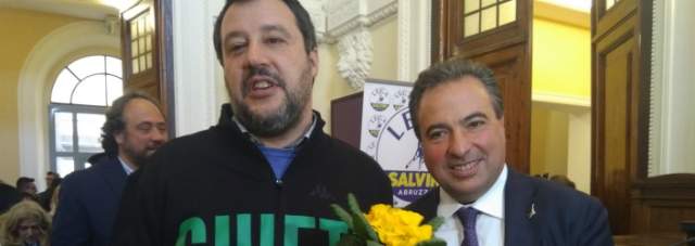 SALVINI A CHIETI: ”DI STEFANO SARA’ CANDIDATO SINDACO DELLA LEGA, ORA SQUADRA TOSTA”