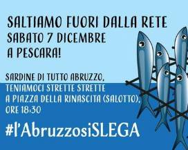 SARDINE D’ABRUZZO: UFFICIALE TAPPA PESCARA, ”BASTA POLITICI CHE STRIZZANO L’OCCHIO AI NUOVI FASCISMI”
