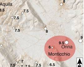 SISMA L’AQUILA, INGV: STUDIO RIVEDE RUOLO STRUTTURA GEOLOGICA SU SCUOTIMENTO DI ONNA DURANTE SCOSSA